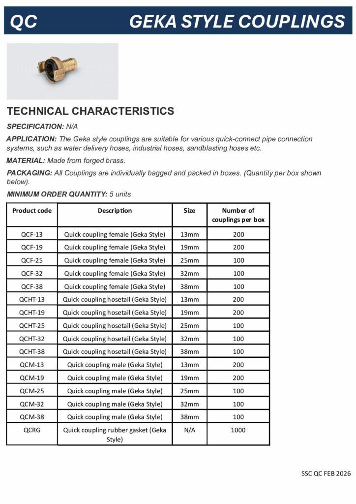 Specification Sheet
